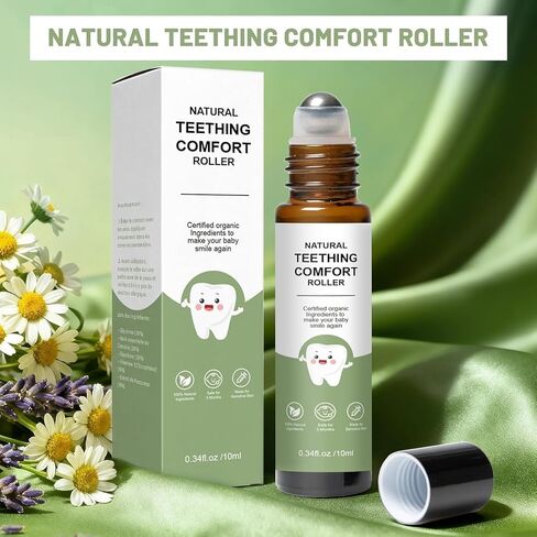 Teething Roller, Teething Oil Roller with Chamomile & Rose Oil, Gentle Roll-On Formula, Easy to Use, Portable Daily Care, 2 Pack in Saudi Arabia