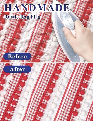 4.3 x 2.3 Ft Rag American Flag Banner – 4th of July Decorations, Patriotic Memorial Day Home & Garden Party Supplies, Independence Day USA Ribbon Wall Hanging (Flag Only) in Saudi Arabia