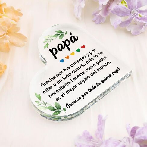 Papa Gifts for Fathers Day Papa Grandpapa from Daughter Son Grandkids Papa Fathers Day Birthday Gift for Father Acrylic Plaque Father Gift Office Desk Decoration Keepsake in Kuwait