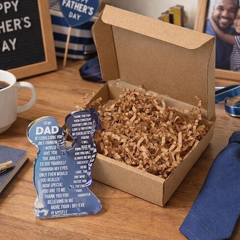Fathers Day Acrylic Plaque Gifts from Daughter, To My Dad Fathers Day Sign, Heartfelt Gift for Papa, Desktop Plaque for Home Office Bedroom, Best Dad Gifts Anniversary Birthday Presents from Daughter in Saudi Arabia