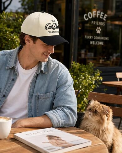 Waldeal Cat Dad Hat for Men, Two-Tone Vintage Dad Trucker Hat, Black Fathers Day Birthday Gifts for Cat Lovers Black in Saudi Arabia
