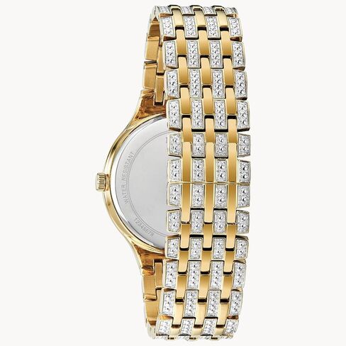 Bulova Men's Crystal Phantom Gold Tone 3-Hand Quartz Stainless Steel Style: 98A229 in Kuwait