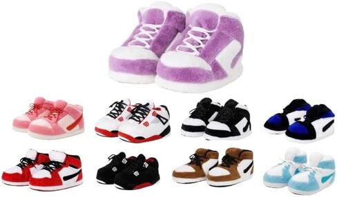Warm Sneaker Slippers Anti Slip Soft Comfy House Shoes Plush Fuzzy Slide One Size Fits Most Bigfoot Gift Winter Fluffy Slides For Indoor Outdoor in Saudi Arabia