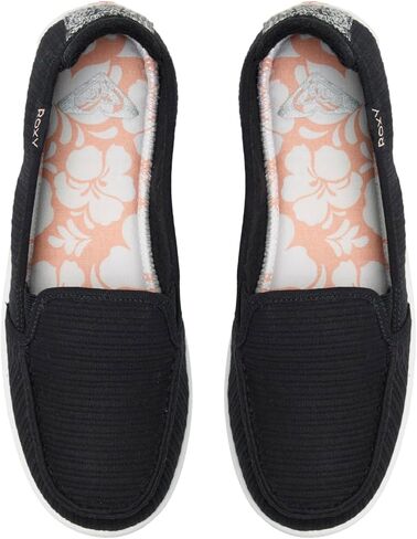 Roxy Women's Minnow VII Slip On Loafer, Black, 6.5 in Kuwait