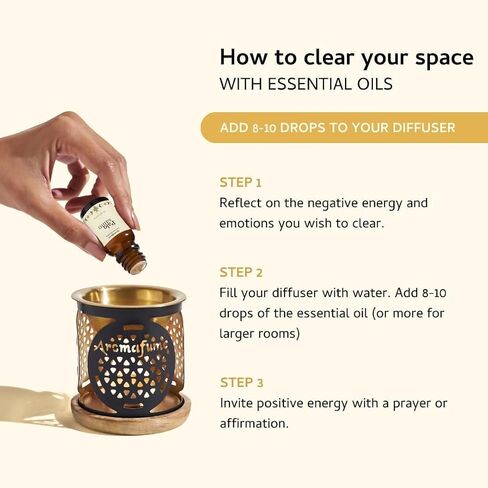 Palo Santo & Copal Essential Oil Diffuser Blend by Aromafume | 3 x 10ml / 0.33 fl oz l Aromatherapy Oil for Smokeless Smudging | Natural Air fresheners for Home | Spiritual Meditation Accessories in Kuwait