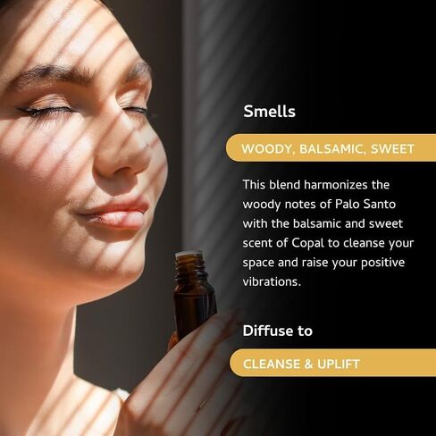Palo Santo & Copal Essential Oil Diffuser Blend by Aromafume | 3 x 10ml / 0.33 fl oz l Aromatherapy Oil for Smokeless Smudging | Natural Air fresheners for Home | Spiritual Meditation Accessories in Kuwait