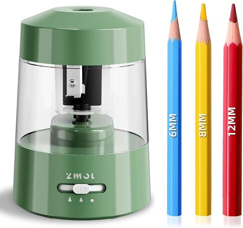 ZMOL Electric Pencil Sharpeners Battery Operated, Pencil Sharpener for Colored Pencils, Auto Stop for No.2/Colored Pencils(6-8mm),School/Classroom/Office(USB Cable Included) in Kuwait