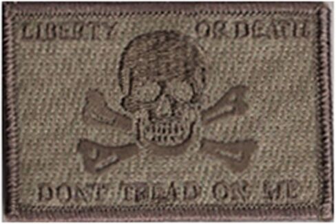 Liberty Or Death Skull & Bones Tactical Patch - Black in Kuwait