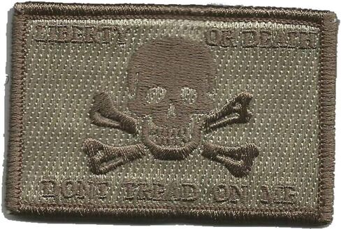 Liberty Or Death Skull & Bones Tactical Patch - Black in Kuwait