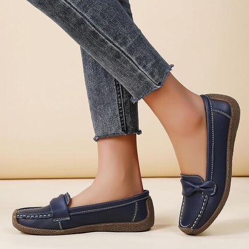 Women's Comfortable Lightweight Penny Loafers Slip On Business Casual Dress Shoes Work Office Flats Walking Shoes Driving Mocs for Women in Kuwait