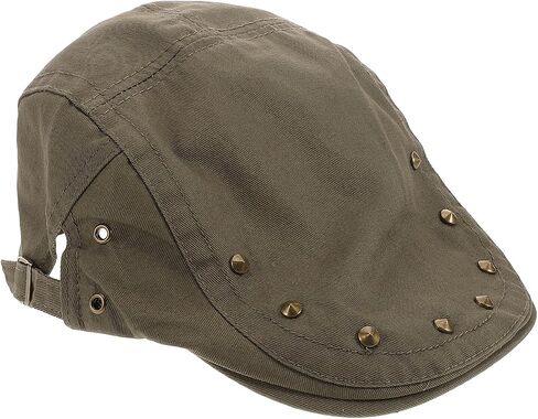 ARTIBETTER Women’s Newsboy Cap Vintage Studded Beret Hat Lightweight Breathable Spring Summer Driving Artist Hat Military Green in Kuwait