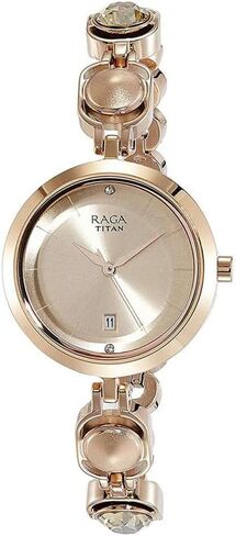 TITAN Raga Viva Analog Rose Gold Dial Women's Watch - 2606WM02 in Kuwait