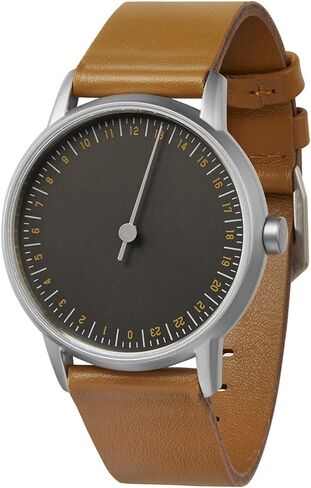 slow Round 04 - Brown Leather, Silver Case, Grey Dial in Saudi Arabia