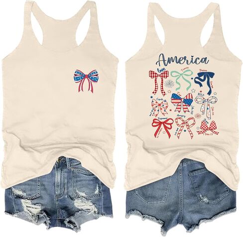 ELDPS American Flag Tank Top Women: 4th of July Sleeveless T-Shirts USA Stars Stripes Patriotic Button Down Tops in Kuwait
