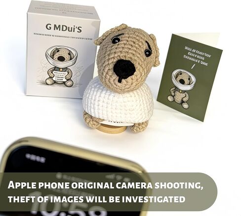 G MiDui'S Well At Least You Dont Aear a Cone–Funny Crochet Dog Get Well Gifts–4.5" Emotional Support Crochet for Cancer 、Lumpectomy、Vasectomy Humor Surgery Recovery Gifts in Saudi Arabia