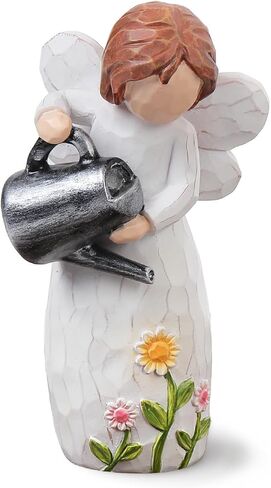JFHEDY Gardening Gifts for Women, Angel Figurines Guardian Gifts for Women, New Home Gift Ideas, Sculpted Hand-Painted Figurine Angel Figurine in Kuwait
