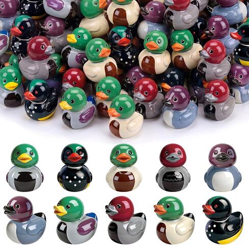 Novabright 100 Pcs Mini Resin Dinosaur Ducks Tiny Resin Dinosaur Ducks Figures to Hide Small Animal Statue for DIY Cake Craft Garden Landscape Ornament Potted Decoration Birthday Party Supplies in Kuwait