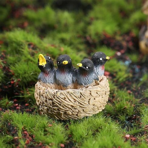 Miniature Birds Figurines Resin Multicolor Micro Swallow Model in Kuwait