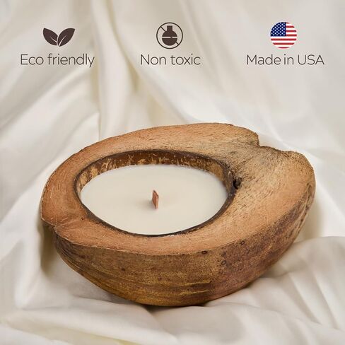 – Set of Non-Toxic Scented Candles Clearance | Coconut Candle with Wooden Wick | Candles for Home Scented & Candle Décor (Coffee on The Shores of Bali) in Saudi Arabia