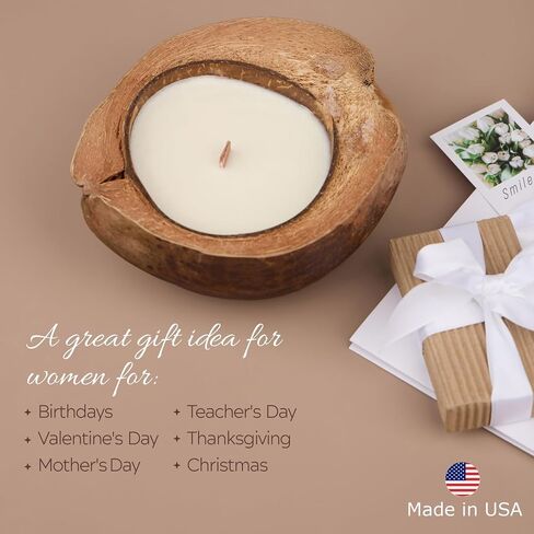 – Set of Non-Toxic Scented Candles Clearance | Coconut Candle with Wooden Wick | Candles for Home Scented & Candle Décor (Coffee on The Shores of Bali) in Saudi Arabia