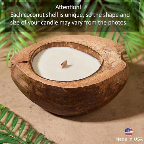 – Set of Non-Toxic Scented Candles Clearance | Coconut Candle with Wooden Wick | Candles for Home Scented & Candle Décor (Coffee on The Shores of Bali) in Saudi Arabia