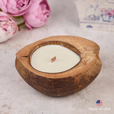– Set of Non-Toxic Scented Candles Clearance | Coconut Candle with Wooden Wick | Candles for Home Scented & Candle Décor (Coffee on The Shores of Bali) in Saudi Arabia