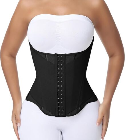 SHAPSHE Waist Trainer for Women Tummy Control Cincher Corset Shapewear Working Out Body Shaper with Hooks in Kuwait