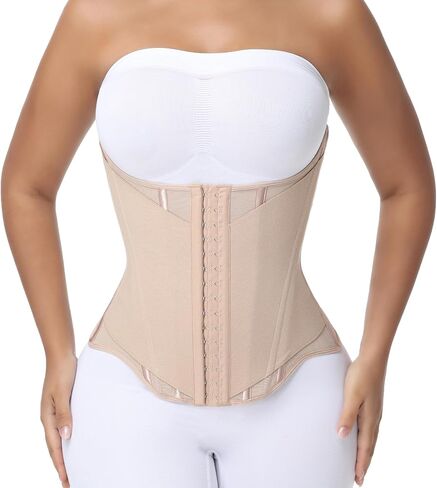 SHAPSHE Waist Trainer for Women Tummy Control Cincher Corset Shapewear Working Out Body Shaper with Hooks in Kuwait