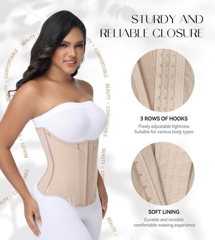 SHAPSHE Waist Trainer for Women Tummy Control Cincher Corset Shapewear Working Out Body Shaper with Hooks in Kuwait