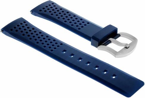 Ewatchparts 22mm Soft Rubber Watch Band Strap Compatible With Tag Heuer Carrera Monaco Calire 7 16 1887 Blue in Saudi Arabia