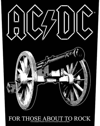 XLG AC/DC For Those About To Rock Back Patch Album Art Jacket Sew On Applique in Saudi Arabia