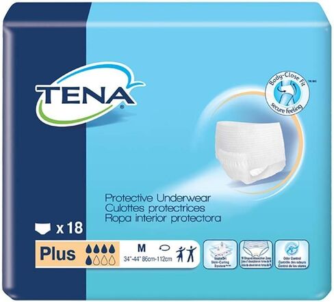 Tena ProSkin Plus Disposable Underwear Pull On with Tear Away Seams Medium, 72632, 80 Ct in Kuwait