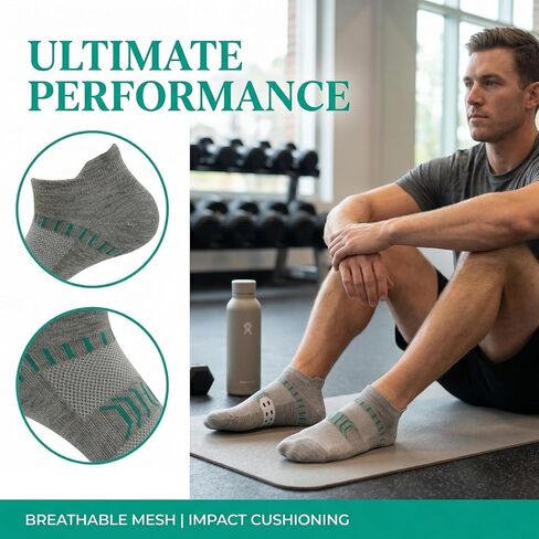 20 Pairs Mens Ankle Socks Cushioned Low Cut Moisture Wicking Athletic Tab Socks for Men Women in Saudi Arabia