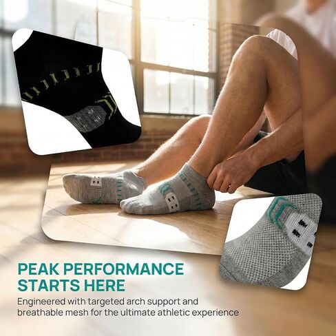 20 Pairs Mens Ankle Socks Cushioned Low Cut Moisture Wicking Athletic Tab Socks for Men Women in Saudi Arabia
