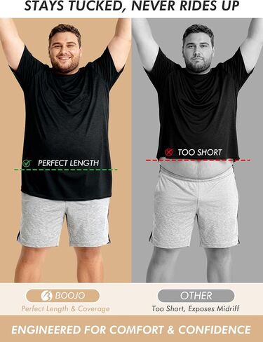 BOOJO 3 Pack Men's Big and Tall Shirts and Shorts in Saudi Arabia