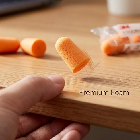 1100 Sound Insulation Earplugs Soft Foam Noise Blocking Ear Accessories for Working Resting Indoor Noise Reduction Orange in Kuwait