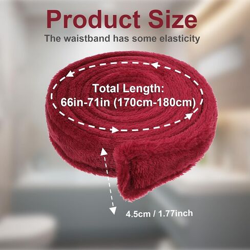 Sliverdew Robe Belt Replacement Soft Pajamas Belt Pajamas Hotel Bathrobe Tie Waist Belts Unisex Replacement (Burgundy) in Kuwait
