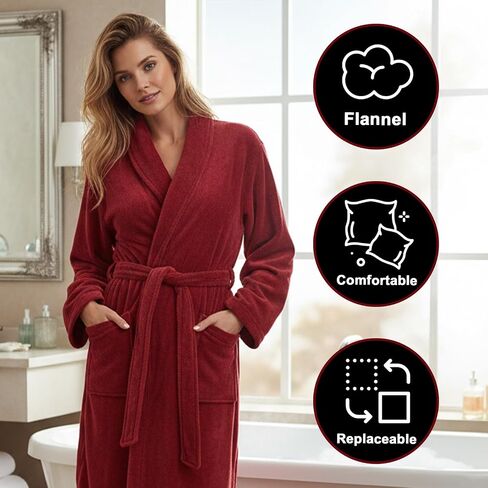 Sliverdew Robe Belt Replacement Soft Pajamas Belt Pajamas Hotel Bathrobe Tie Waist Belts Unisex Replacement (Burgundy) in Kuwait