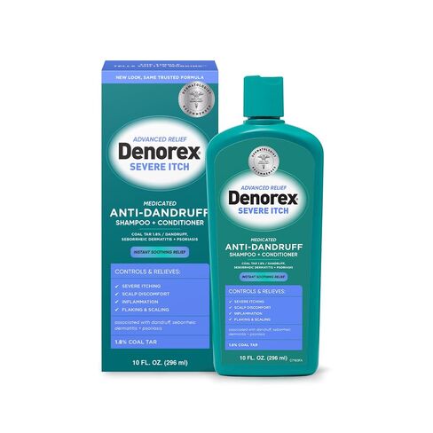 Denorex Therapeutic Maximum Itch Relief Dandruff Shampoo & Conditioner, Formulated with Menthol to Relieve Scalp Irritation, 10oz in Kuwait
