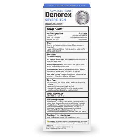 Denorex Therapeutic Maximum Itch Relief Dandruff Shampoo & Conditioner, Formulated with Menthol to Relieve Scalp Irritation, 10oz in Kuwait