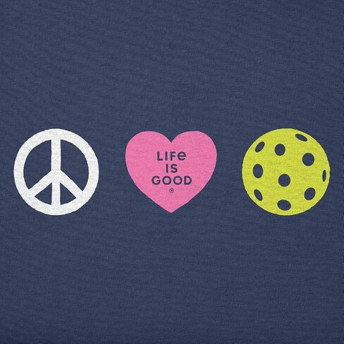 تي شيرت Life is Good للسيدات برقبة على شكل حرف V Peace Love Pickleball in Saudi Arabia