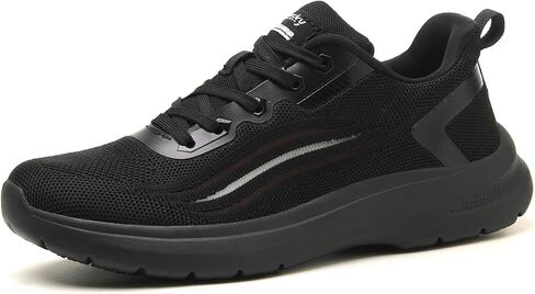 Treesky Black Non Slip Work Shoes for Men, Restaurant & Kitchen Sneakers | Slip resistant soles, lightweight cushioning, breathable knit, for chefs, food service & long shifts in Saudi Arabia