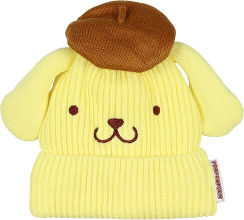 Sanrio Pompompurin Beanie Hello Kitty and Friends Pompompurin Embroidered Character Cuffed Beanie Cap Hat OSFM for Men and Women in Kuwait