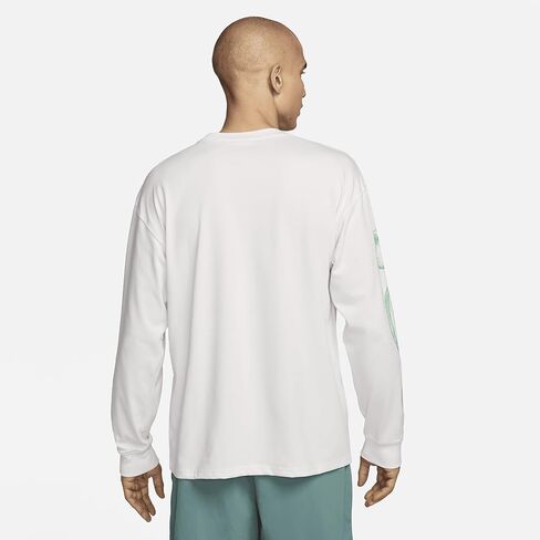 تي شيرت Nike ACG للرجال Dri-FIT بأكمام طويلة (أبيض القمة، FV3488-121) مقاس متوسط in Kuwait