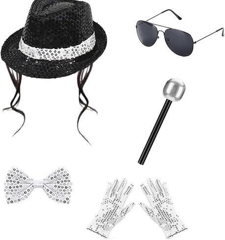 PROMOTED TO BIG SISTER Mens Dance Star Costume Halloween 80s 90s Pop Stage Party Costume Accessory Set in Kuwait