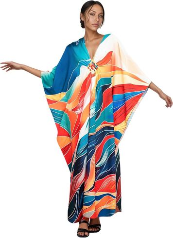 kaftan dresses for women Plus Size – Breathable yet non-transparent caftans，Beach, party, vacation, home，One Size in Saudi Arabia
