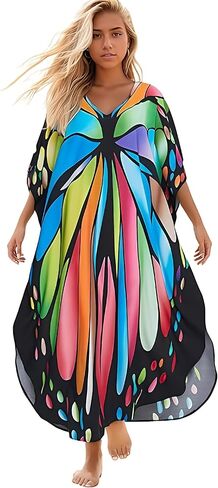 kaftan dresses for women Plus Size – Breathable yet non-transparent caftans，Beach, party, vacation, home，One Size in Saudi Arabia