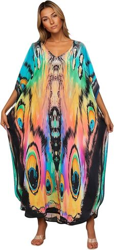 kaftan dresses for women Plus Size – Breathable yet non-transparent caftans，Beach, party, vacation, home，One Size in Saudi Arabia