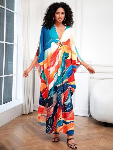 kaftan dresses for women Plus Size – Breathable yet non-transparent caftans，Beach, party, vacation, home，One Size in Saudi Arabia
