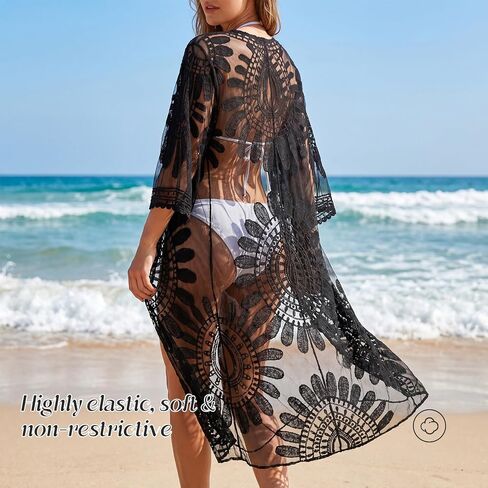 Women Sexy Swimsuit Coverup Lace Beach Cover Up for Pool Parties Beach Vacations in Saudi Arabia